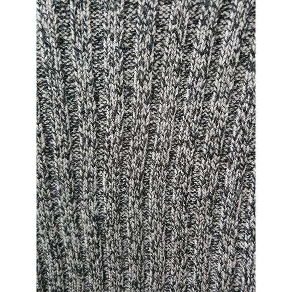 Vintage the Sweater Project Blk/Wht Cardigan Faux Fur Collar Zip Front sz JR. XL - Picture 10 of 10